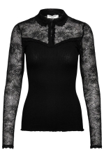Rwbeatha Silk Ls Lace Polo T-shirt
