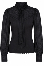 Rwbeatha Silk Full Lace Bow Ls T-shirt