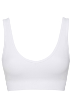 Seamless Deep V Sports Bra White - Xs