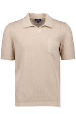 Carlos Blue Cotton Linen Polo