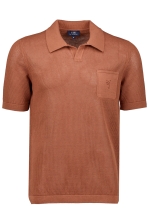 Carlos Blue Cotton Linen Polo