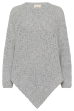Crholiday O-neck Knit Poncho