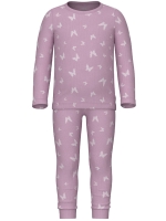 Nmfnightset Pink Butterfly Rib Noos