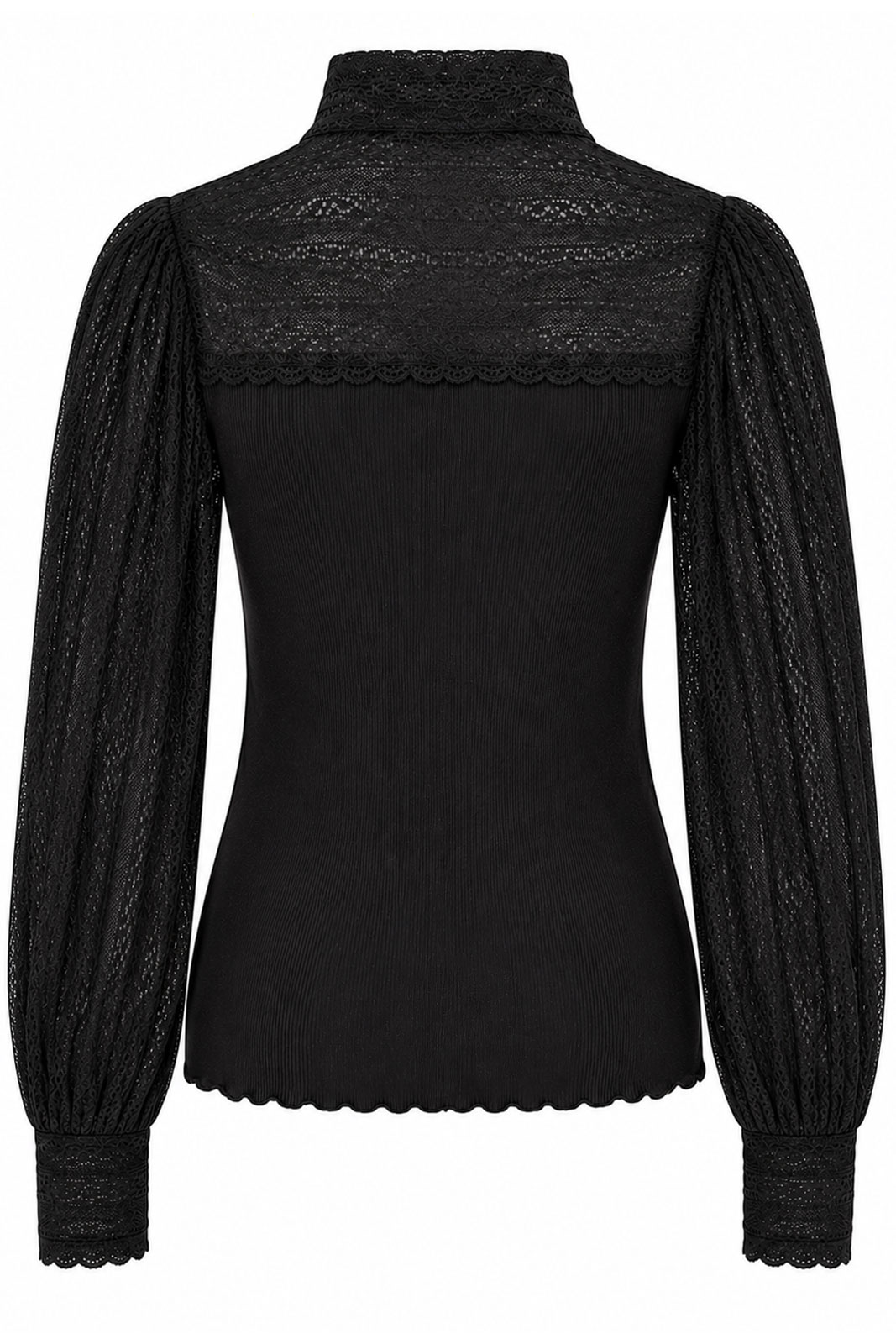 Rwbeatha Silk Full Lace Bow Ls T-shirt