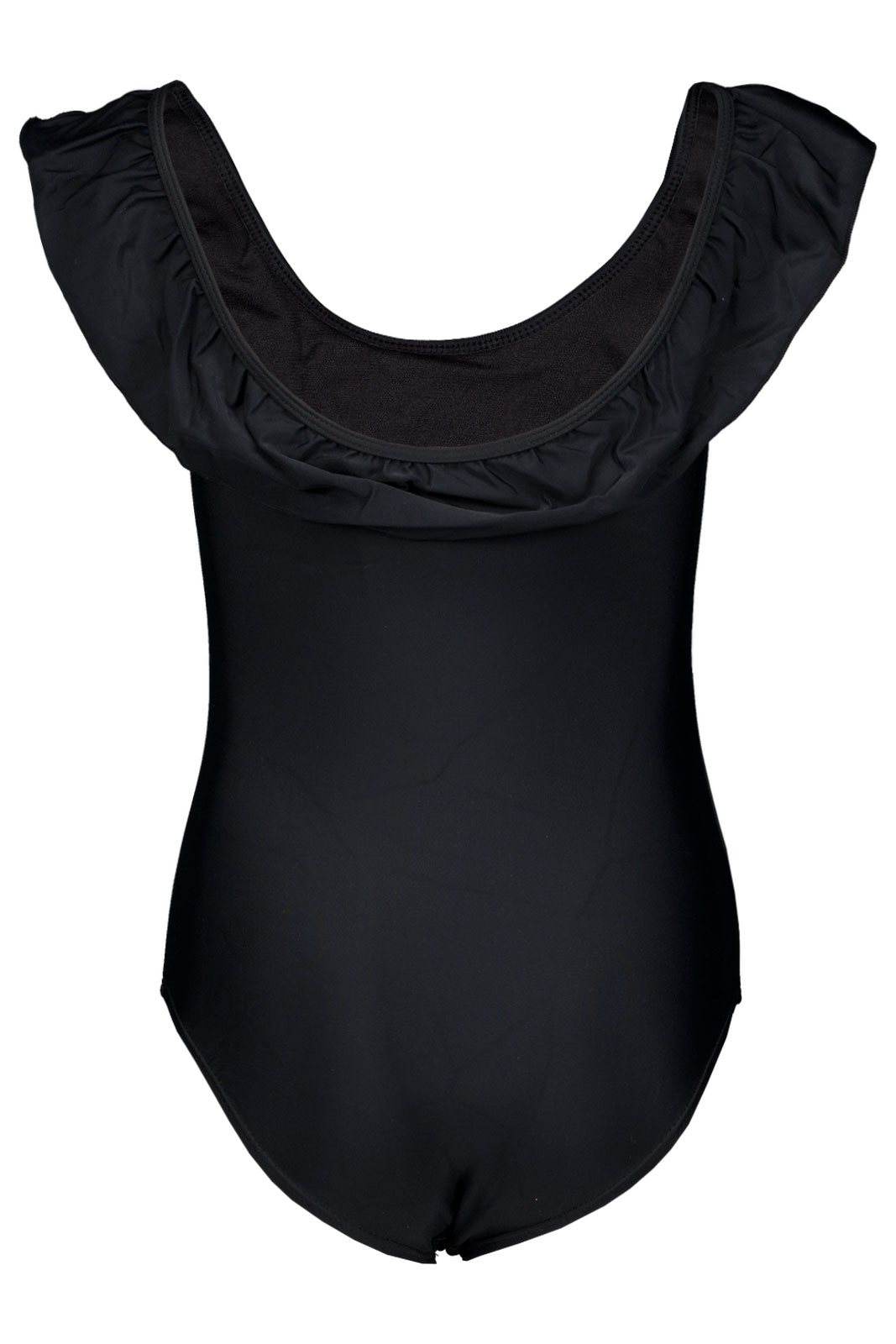 Girls Solid Swimsuit W Frill