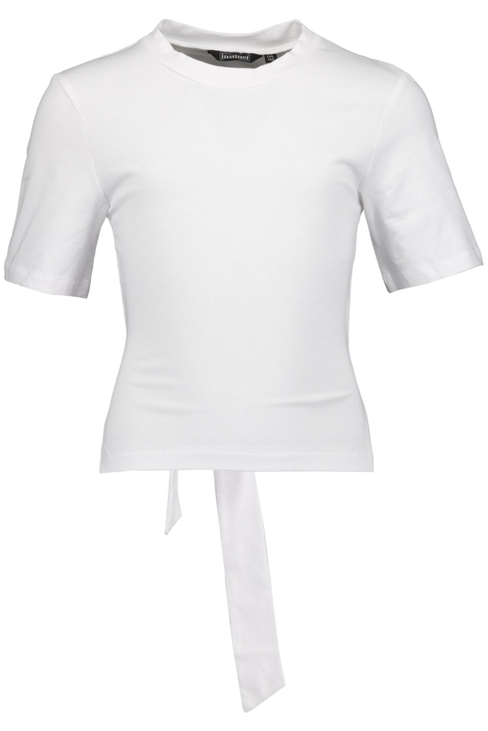 Girls S/s Top Tie In Back