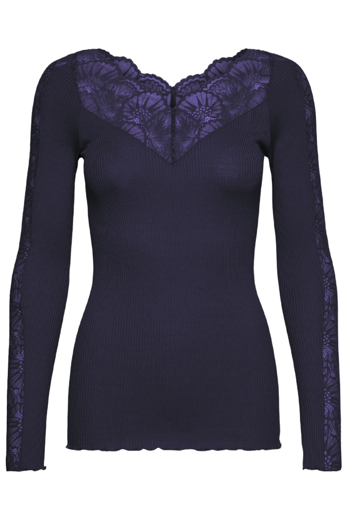 Rwbeatha Silk Ls Lace T-shirt