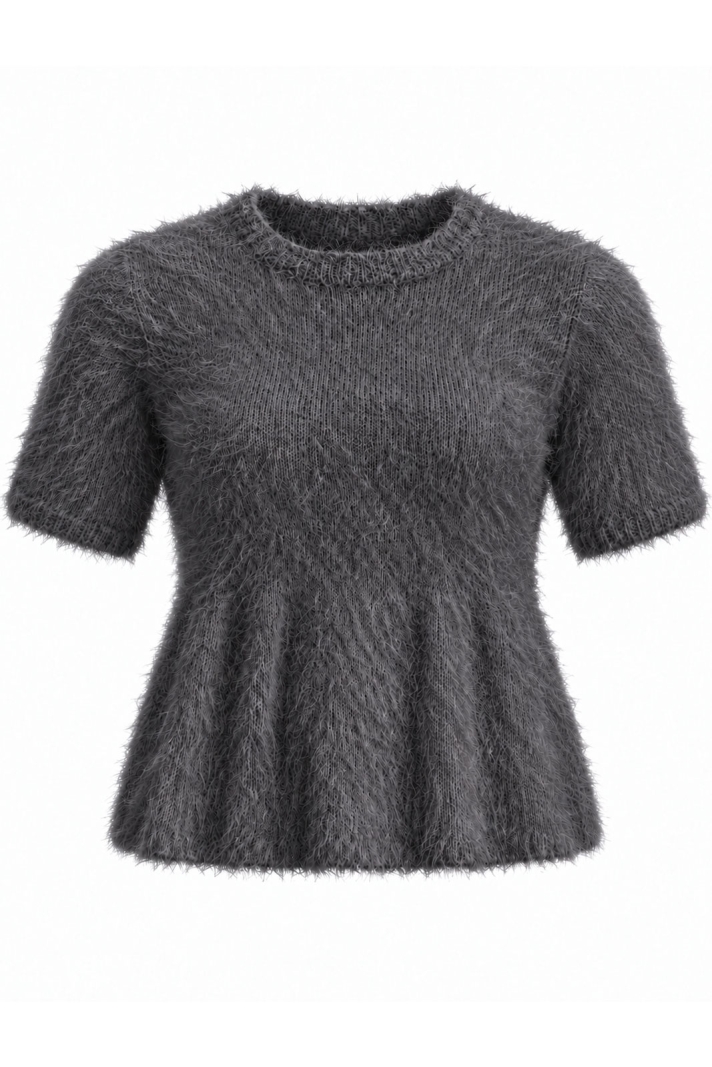 Girls Featheryarn Peplum Top