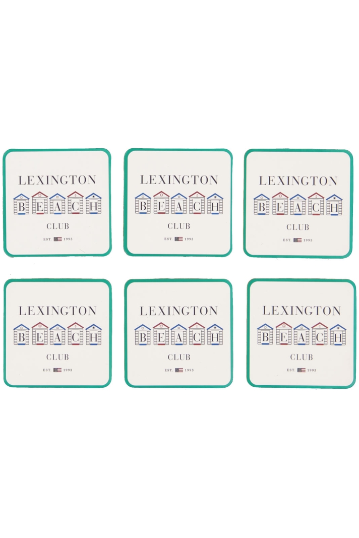Beach Club Printed Paper Coaster (set Of 6)