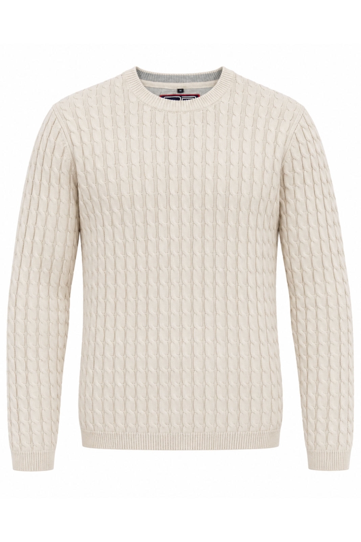 Ap Round Neck Cable Knit 2552