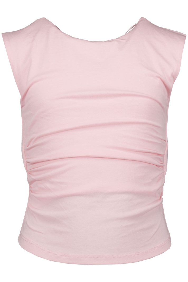 Girls S/s Top Open Back