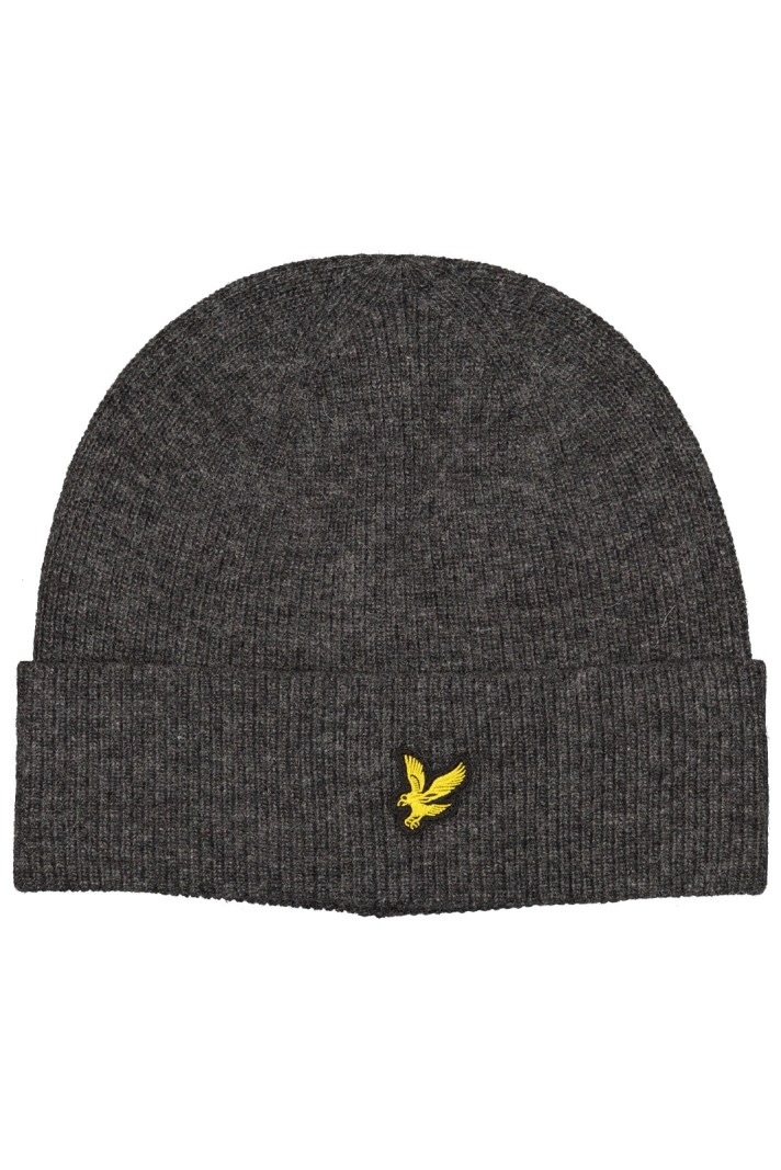 Lambswool Blend Ribbed Beanie