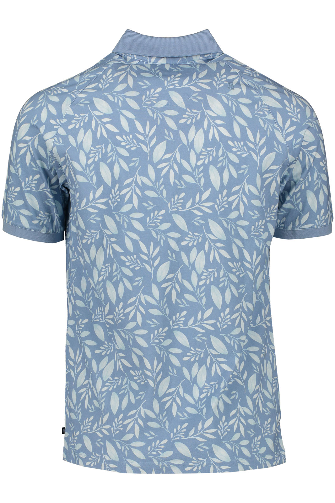 Evaristo | Short Sleeve Polo With Watercolor Leaves