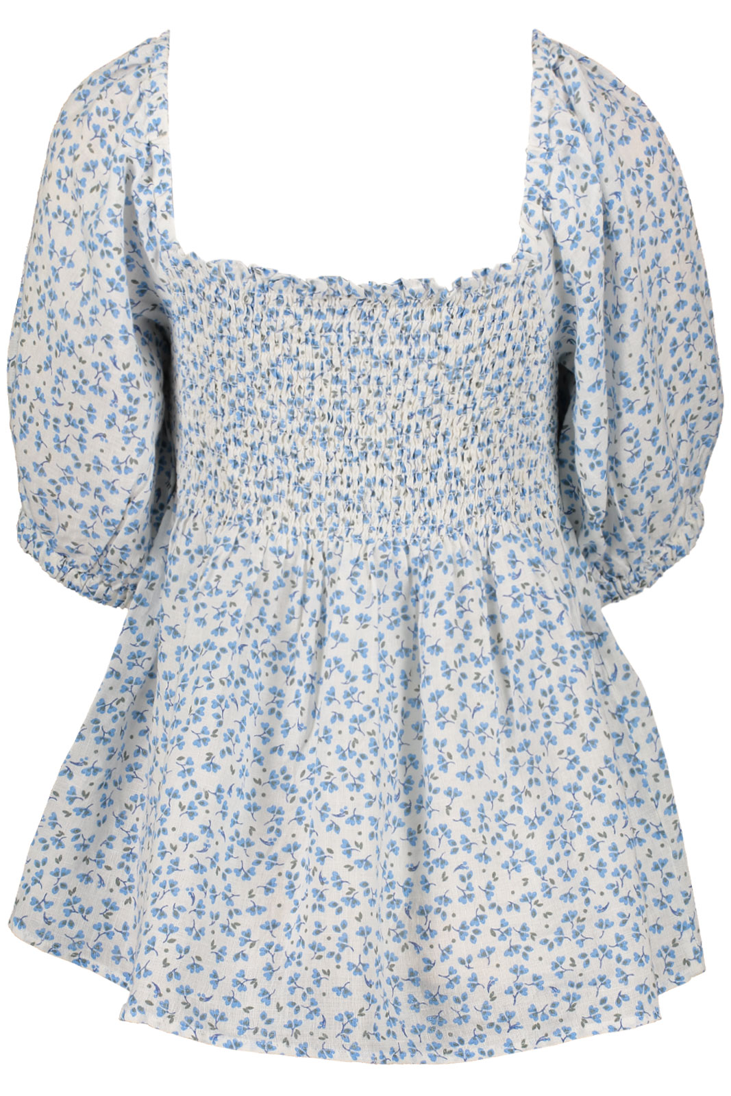 Hazel Printed Linen Smock Top