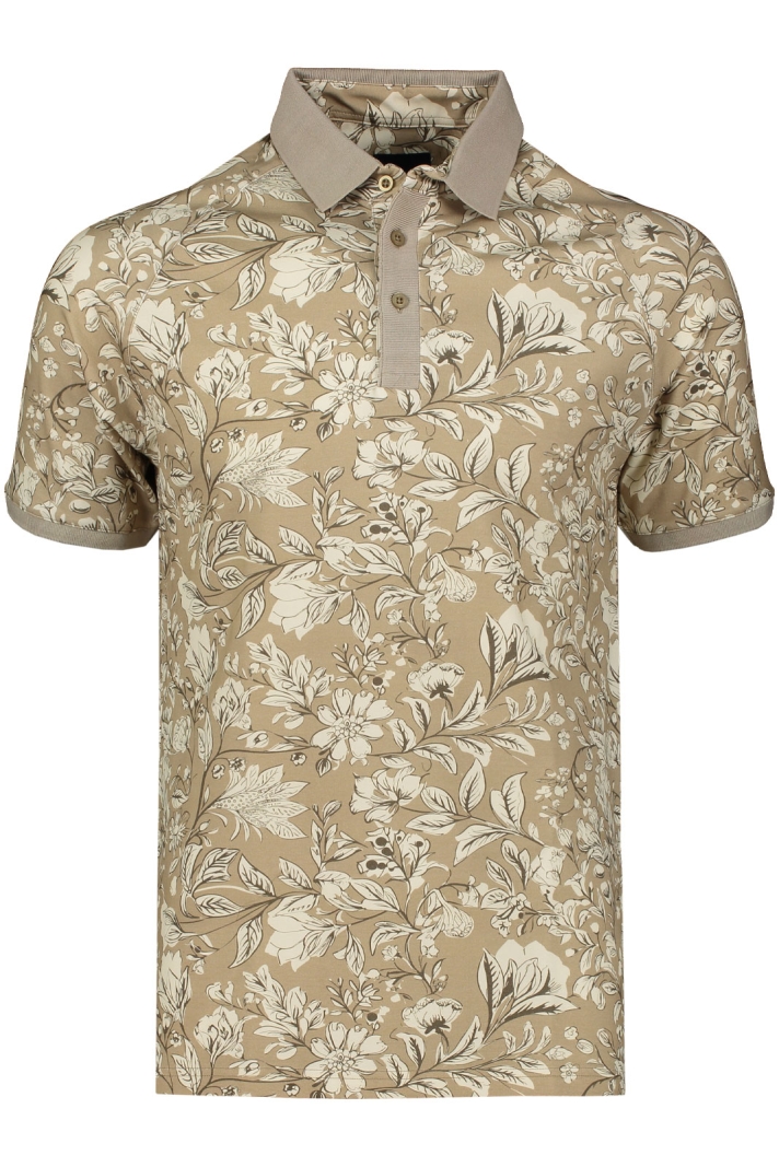 Eraldo | Short Sleeve Polo With Flowers