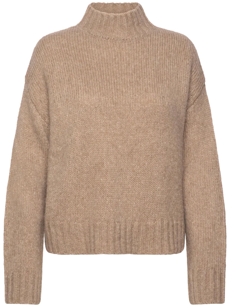 Rwtulip Wool Blend Ls Turtleneck Plain Pullover