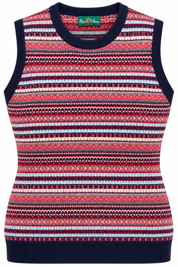 Mae Ladies Fairisle Crew Tank Top