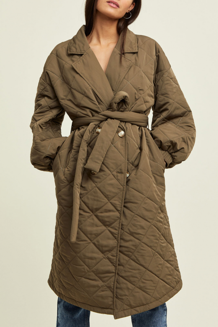 Fay Quilted Long Jacket