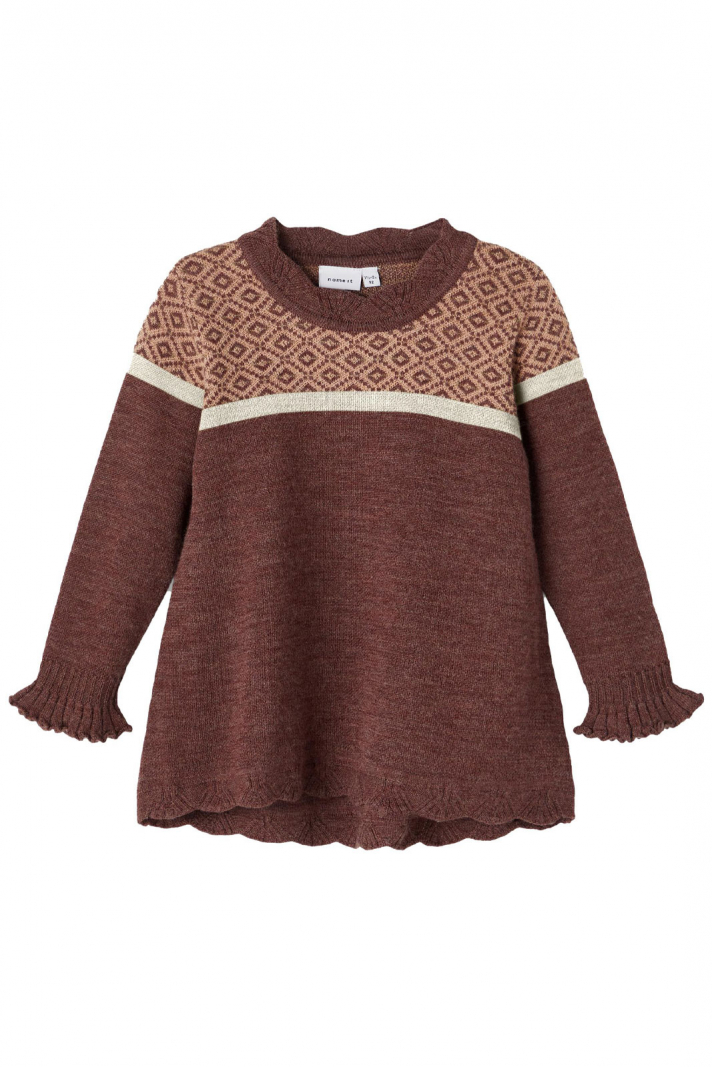Nmfwhoopi Wool Knit Ls Top Xxii