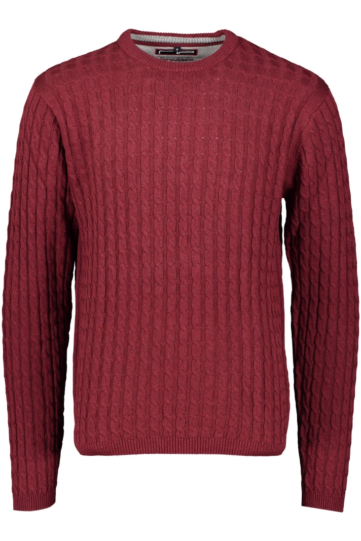 Ap 2552 Round Neck Cable Knit