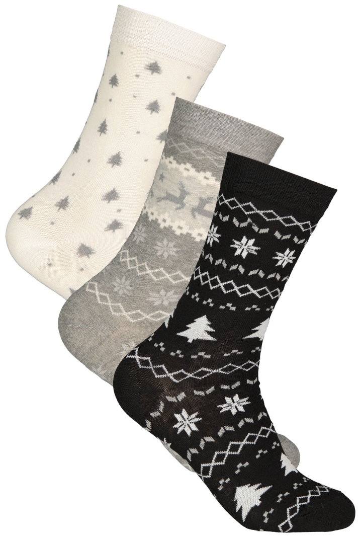Bomullsstrumpa Dam 3-pack Hilma
