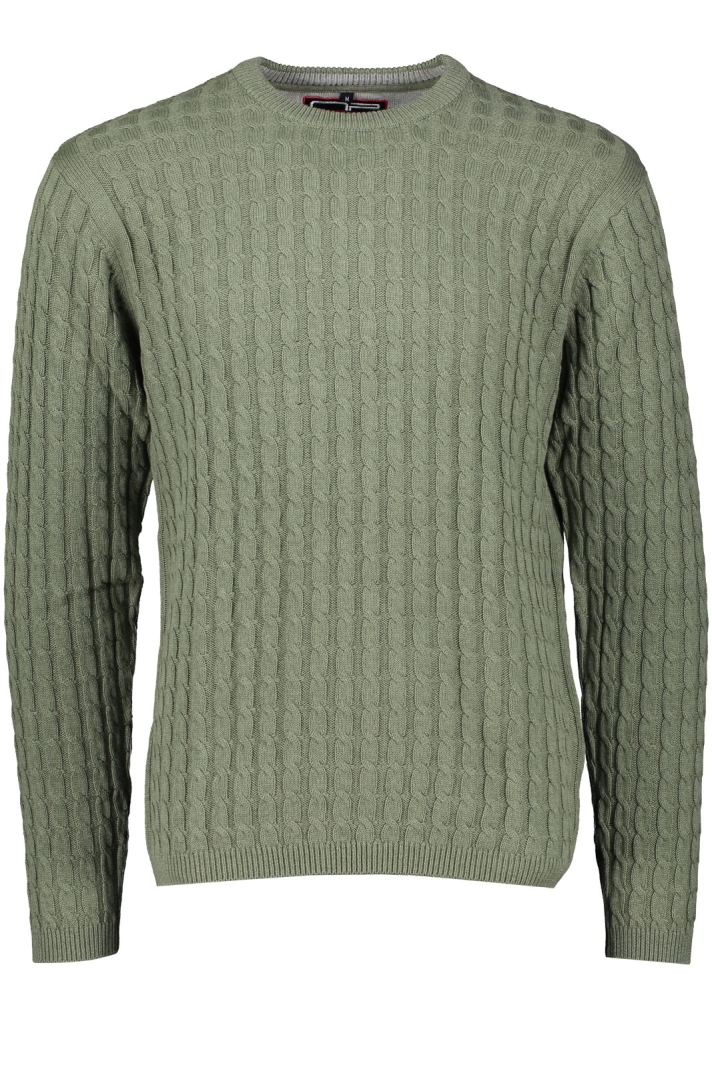 Ap 2552 Round Neck Cable Knit