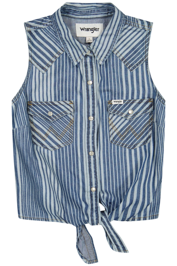 Sleeveless Tie Front