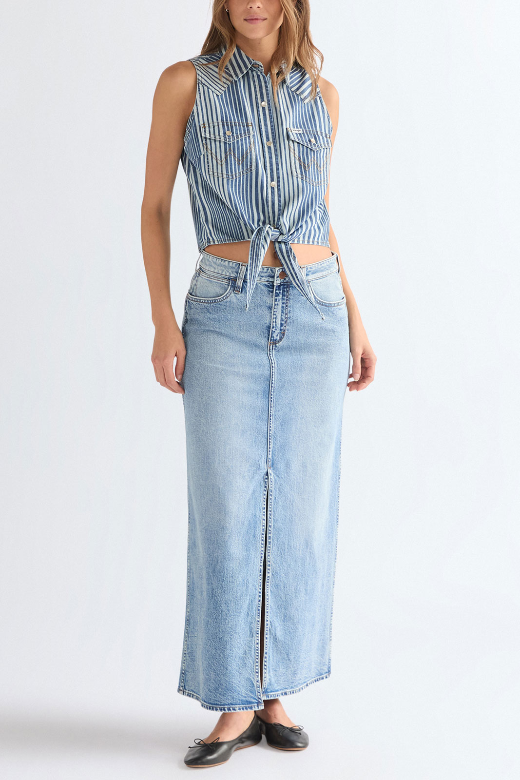 Sleeveless Tie Front