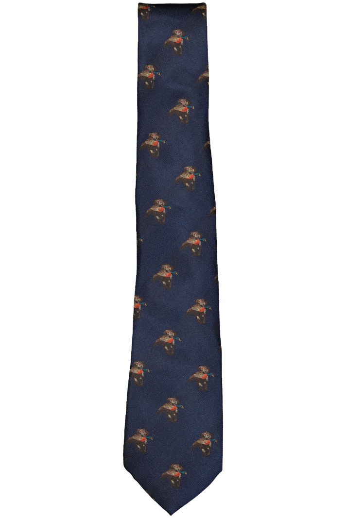 Ripon Silk Tie - Retriever Design