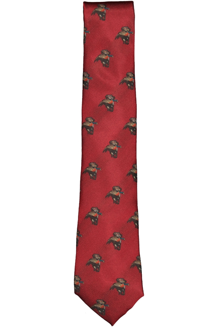 Ripon Silk Tie - Retriever Design
