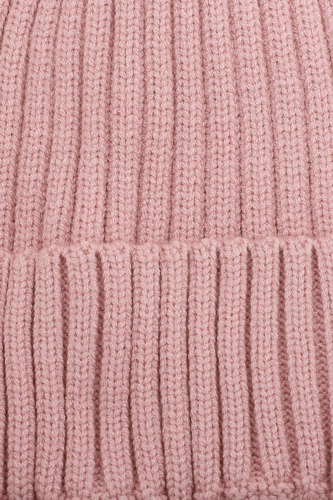 Ribbad barnmössa med uppvikt kant