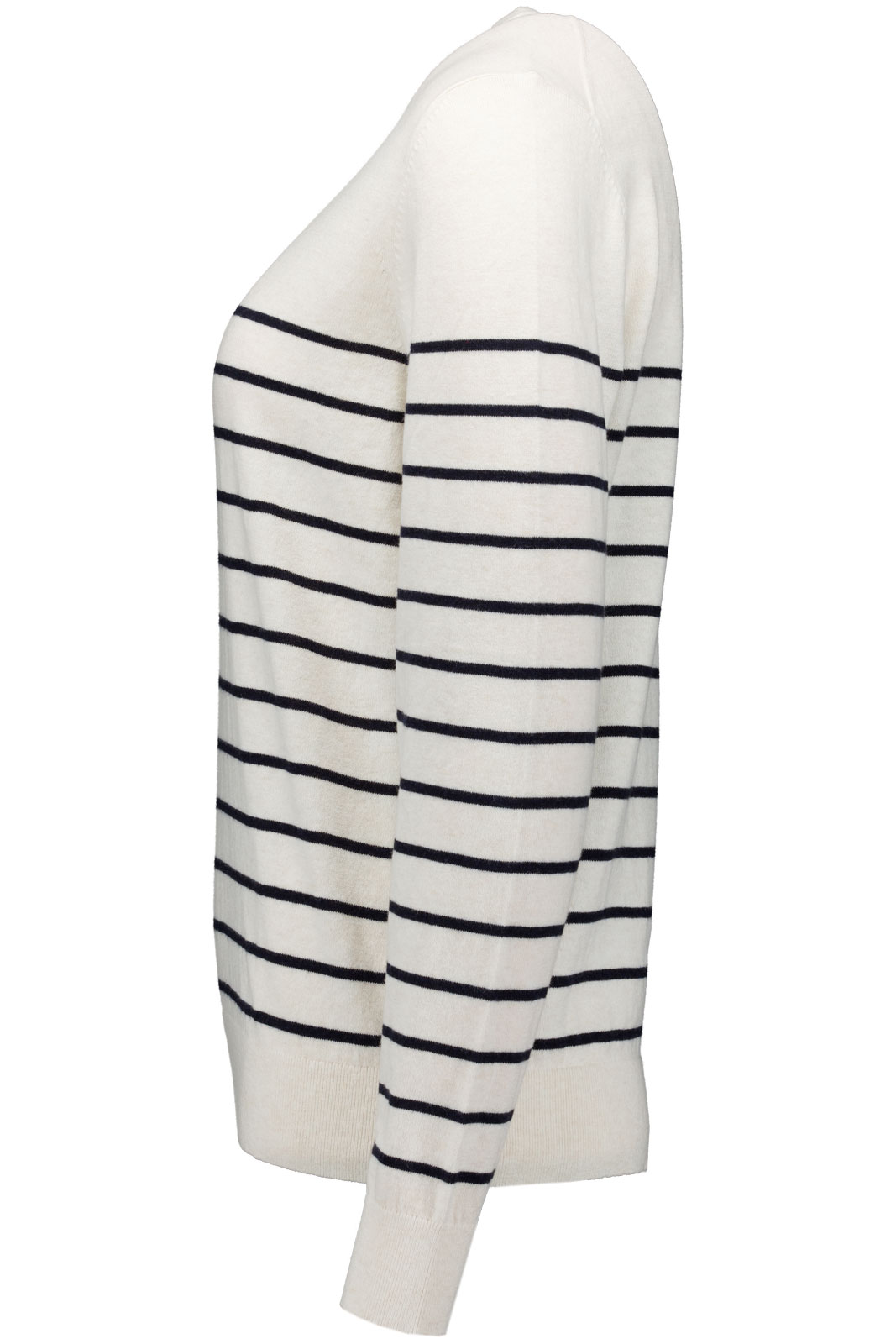 Lois Ladies Part Stripe Crew Neck