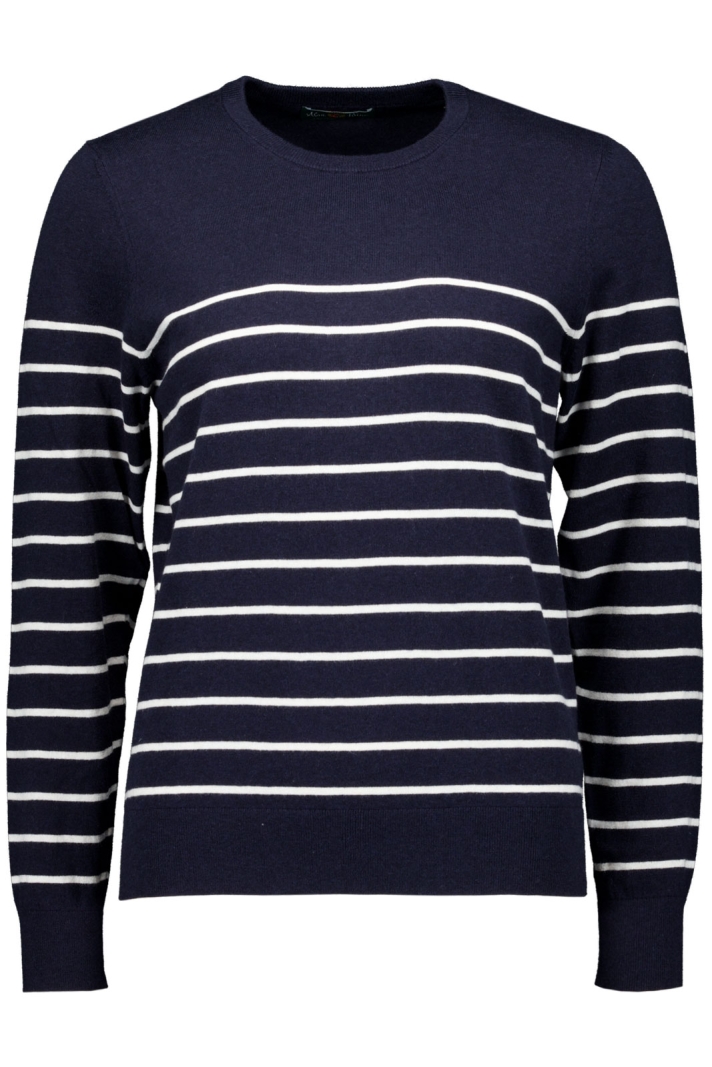 Lois Ladies Part Stripe Crew Neck