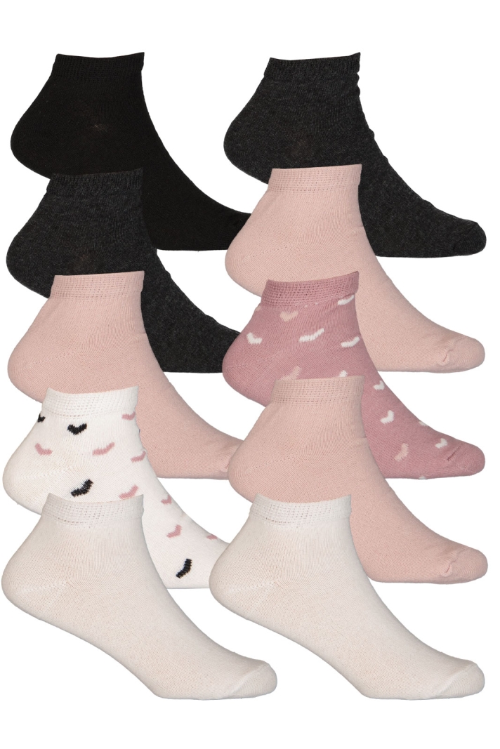 Mönstrad kortskaftad socka 10-P