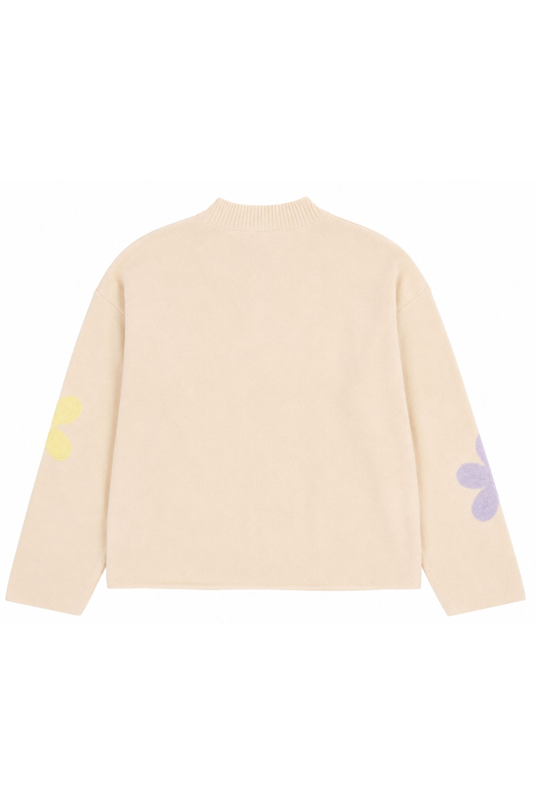 Sweater Limhamn Application Flower Vanilla White