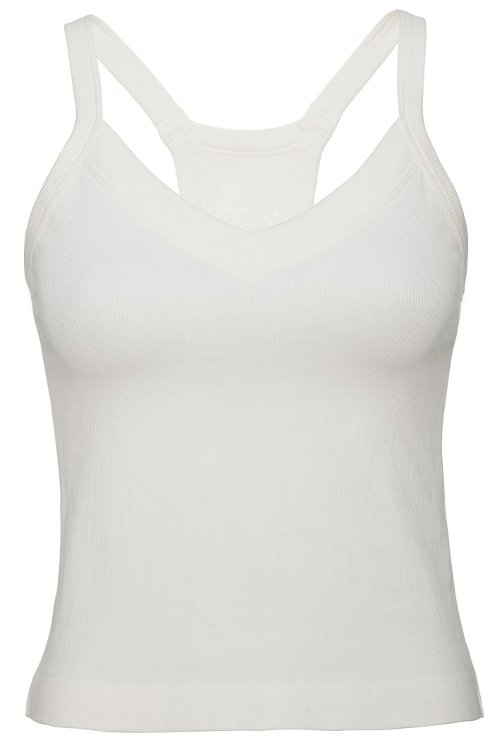 Ribbed Sports Tank Top White - Xs