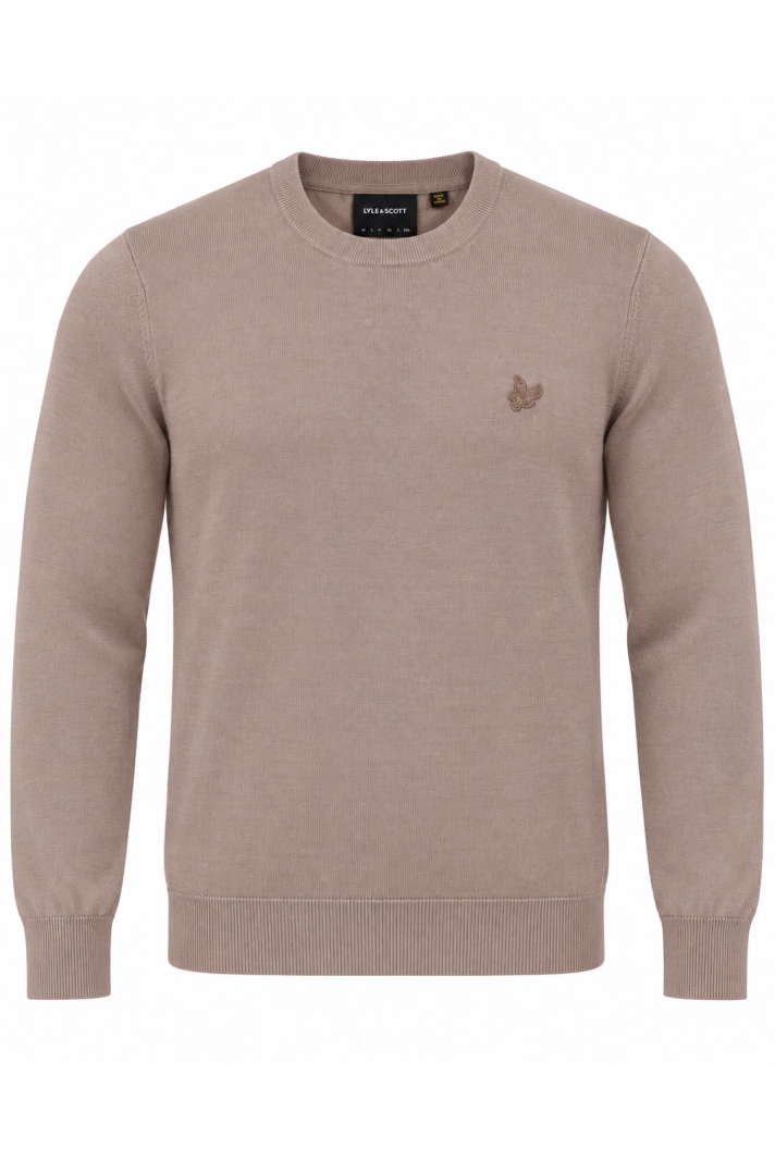 Tonal Eagle Merino Crew Neck Jumper
