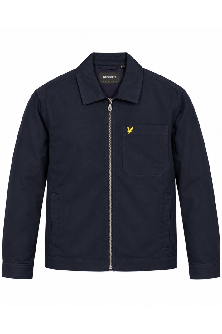Enzyme Wash Zip Through Overshirt