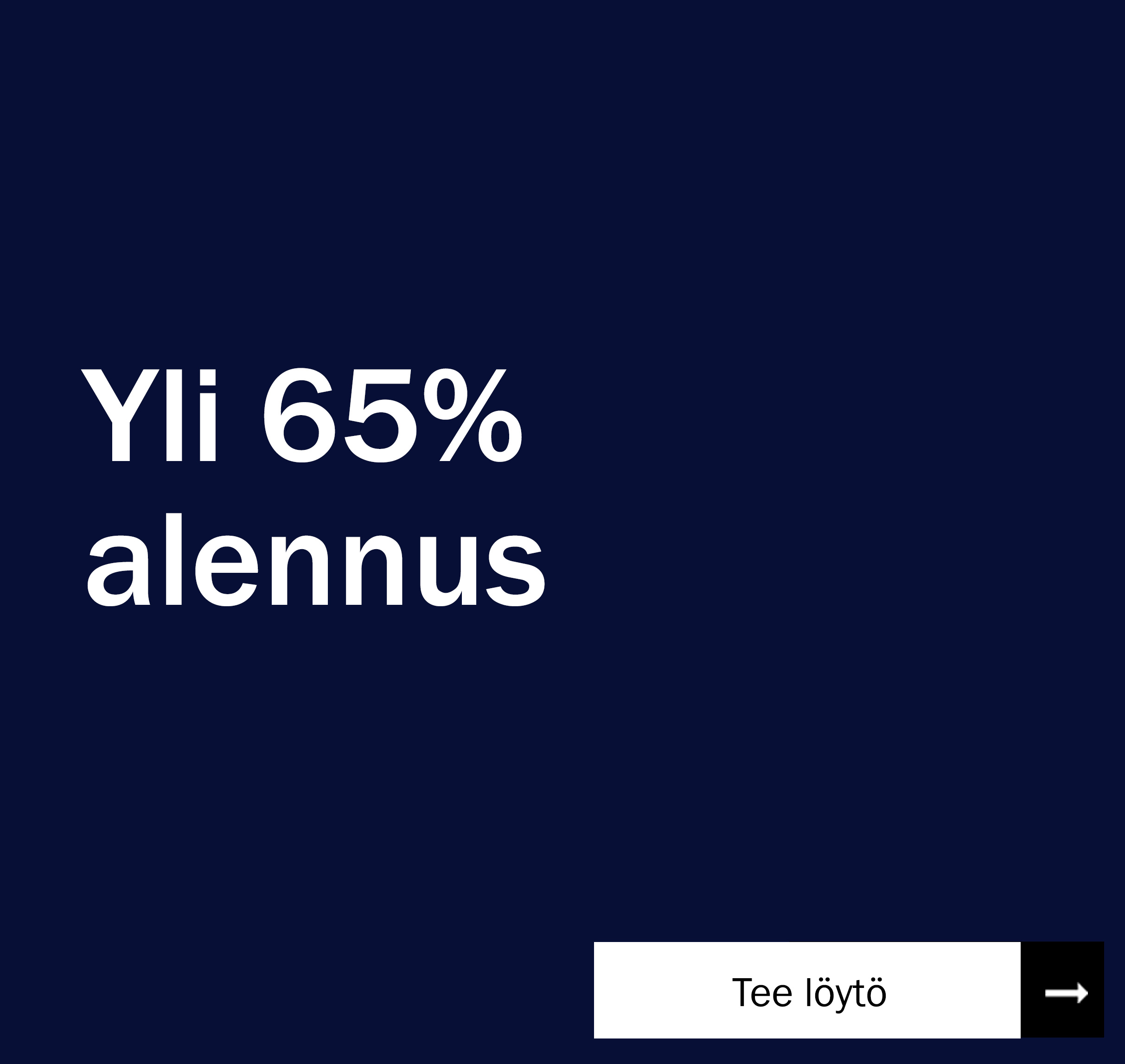 Yli 65 prosentin alennus